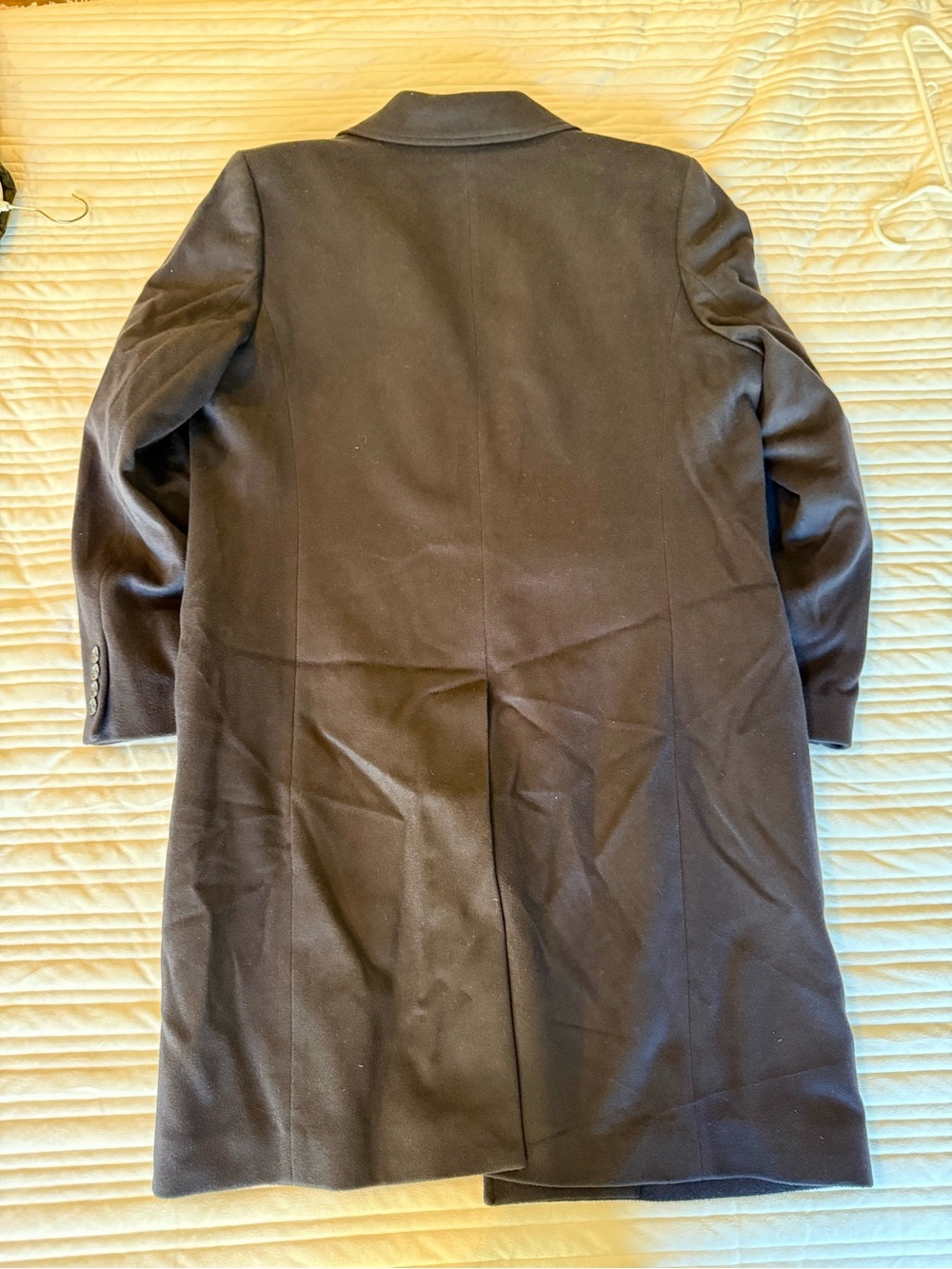 J. Crew Men's Overcoat Pea Coat Wool and Cashmere in Dark Blue. Great Condition.